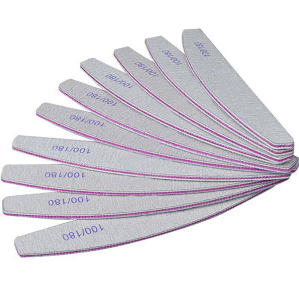 1/5 STK Neglekunst Sandpapirsfile Bufferblok Manicure Pedicure Til Hvid One Size