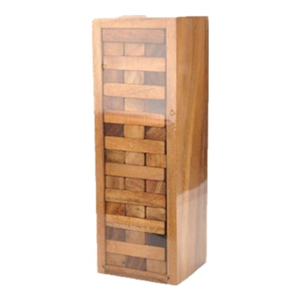 Trä Tumbling Tower Spel - Perfekt för Spel, Utomhusspel för Vuxna och Familj, Klassisk Stapling