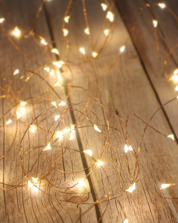 LED-stripebatteri, 5M 50 LED kobbertråd stripebatteri