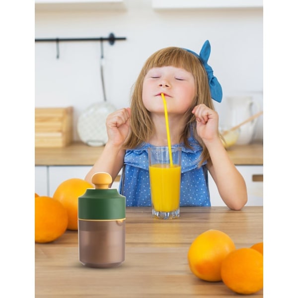 Bärbar juicepress, enkel manuell juicepress med skala, två användningslägen, lämplig för olika frukter