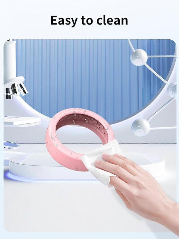 (10-pak) til OURA Ring 5 Silikone Ring Cover, BOVUGAC Ultratynd til Ring5 Smart Ring Etui (Størrelse: 10-13) - Pink Blå M
