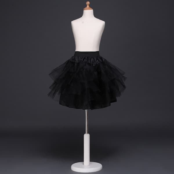 Underkjole til kvinder og piger, kort underkjole, underkjole til Lolita Cosplay sort black