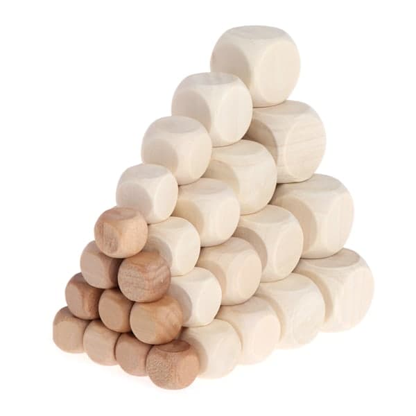 10 st/förpackning Trätärningar 6-sidiga tärningar (10mm 12mm 14mm 16mm 18mm) 12mm