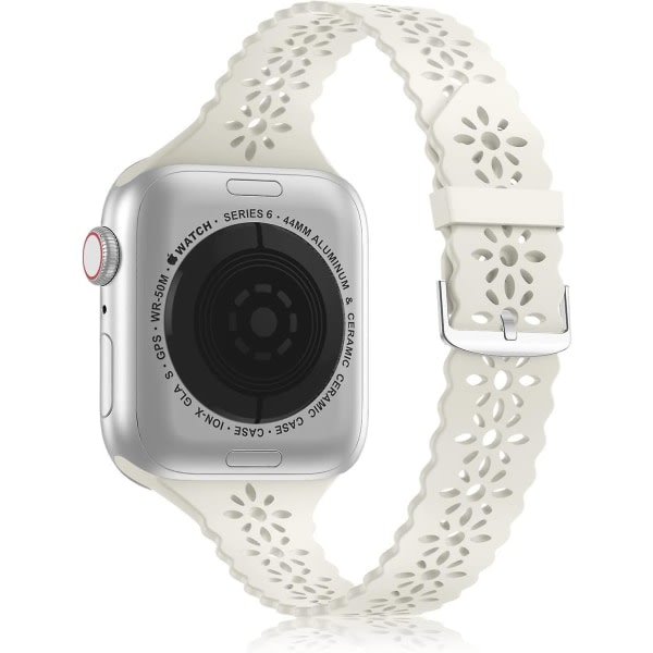 Blonde silikonebånd kompatibelt med Apple Watch-bånd 38mm 40mm 41mm