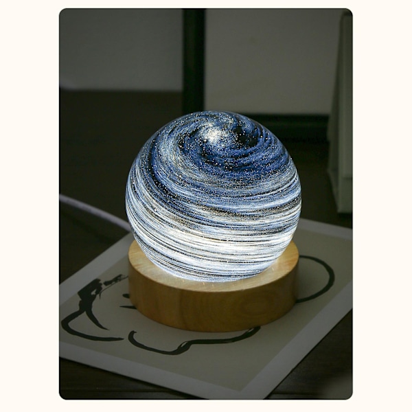 Bästa Rabatt-3d Kristallkula Måne Planet Glob Bordslampa Usb Led Nattlampa Heminredning Gåva With battery I