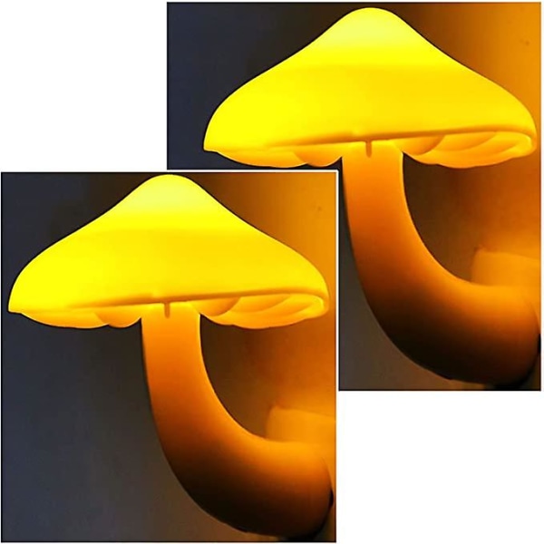 2-pack svamp-instickslampor, led nattlampa Vuxna barn Baby svamp dekorativa lampor för sovrum badrum, toalett, etc.