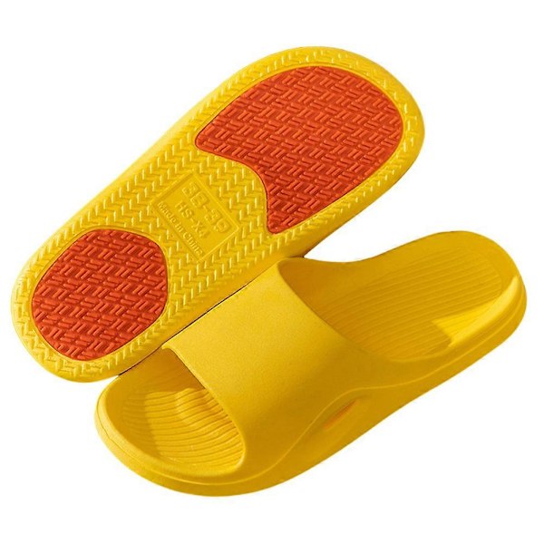 Moniväriset liukumattomat kotitossut, kulutusta kestävät pehmeät sandaalit naisille ja miehille Yellow 40 41