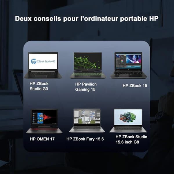 200W oplader - HP Omen, Pavilion Gaming, ZBook - 19,5V - 10,3A - 4,5 mm x 3,0 mm stik