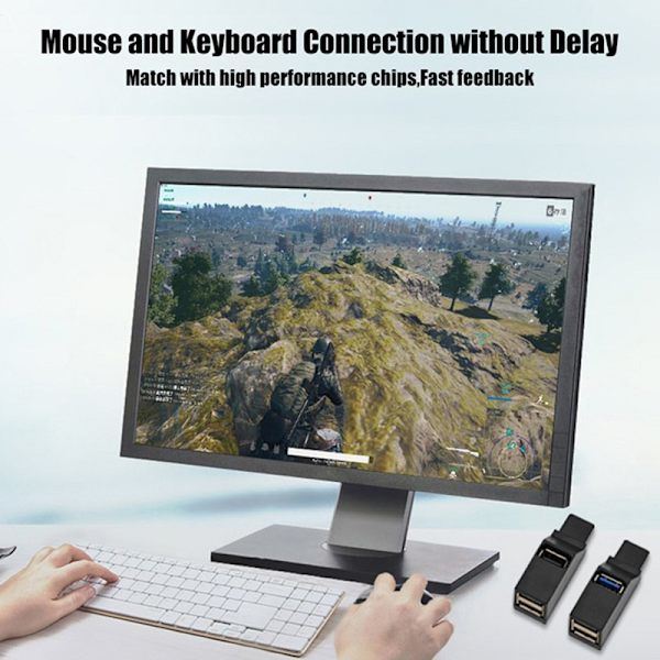 Trådlös USB 3.0 HUB Adapter Extender Mini Splitter Box 3 Portar Vit USB 3.0 White USB 3.0