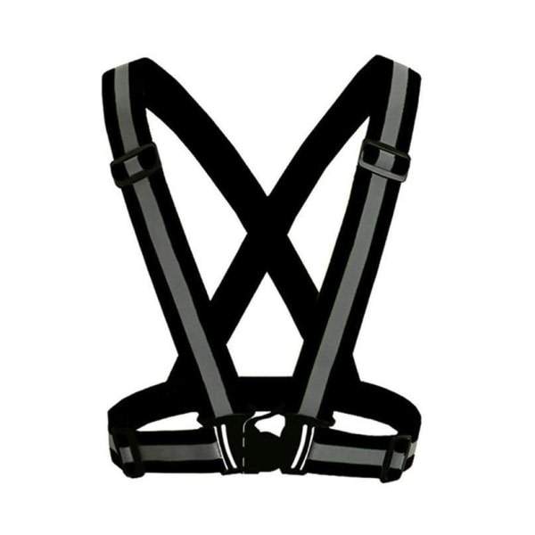 Reflekterende sele - Reflekterende vest - med refleks - Praktisk og holdbar sort Black