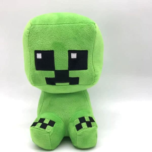 Minecraft Creeper Plys Grøn/Sort 26cm