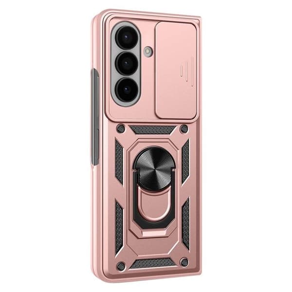 Ringfodral - Galaxy Z Fold 7 - Rosa - Hårt - Stöttåligt med ringhållare
