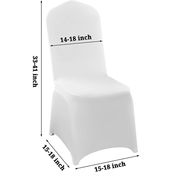10-pack vita stolsöverdrag matstolsöverdrag spandex stolsöverdrag - Universal stolsöverdrag överdrag för bröllop