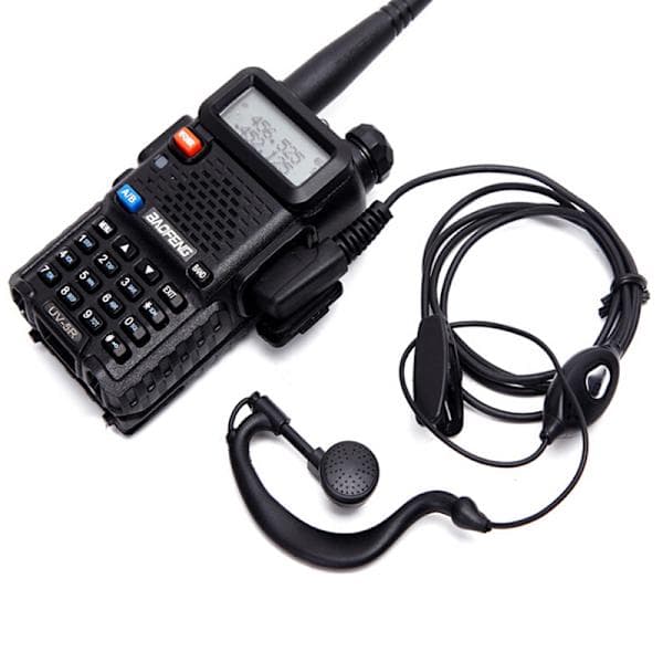 Tovejs radio headset øretelefon til BaoFeng UV5R serien Wal Sort One Size