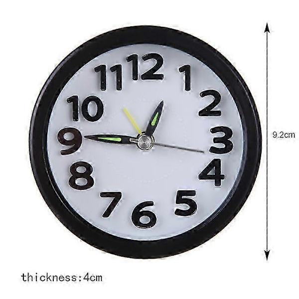 Quartz Väckarklocka Tyst Snooze Liten Sängklocka Round Black