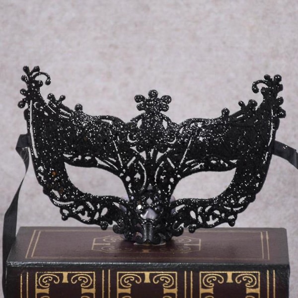 Venedig Sexet Golden Fox Mask Masquerade Dance Mask black