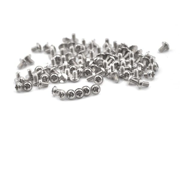 100 stk. Datamaskin PC-kabinett Harddisk Presisjon PSU 6/32\" Hex Skrue Sølv 100 stk. 100Pcs