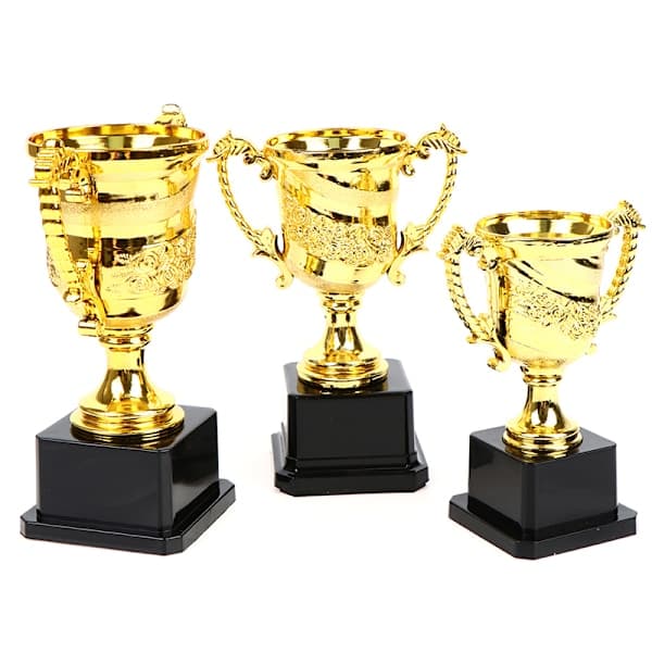 1 stk. Gullpris Trofé Barn Skolefest Prisutdeling Gull 18cm 18cm