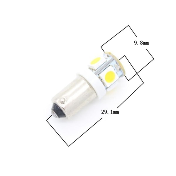 10 st 5 SMD 5050 LED T11 BA9S Vit Bil Wedge Ljus
