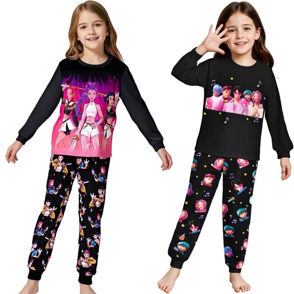 Kpop Witch Hunters Witch Hunters Langermet pyjamsett for barn, hjemmeklær 140