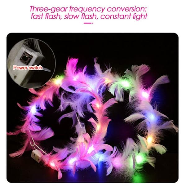 2 stk. Lysende LED-girlander Halloween Krone Blomst 2 2 2 2 2