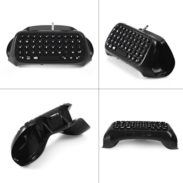 Mini trådløst Bluetooth gaming-tastatur Chatpad til PS4-controller