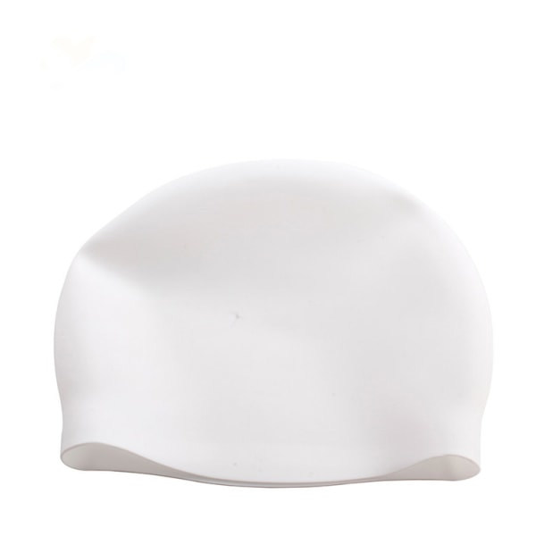 Unisex Athletic Cap Silikonsbadmössor för kvinnor och män, Vit