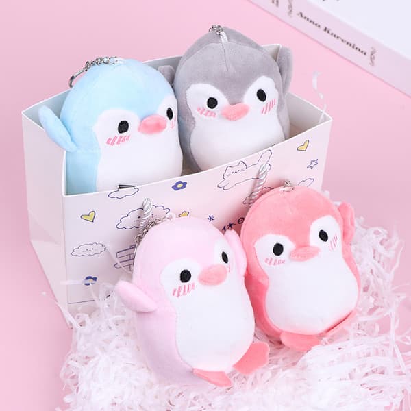 4kpl Söpö 12cm Pingviini Pehmolelu Vauvan Lasten Lahja Avaimenperä Monivärinen 4kpl 4pcs