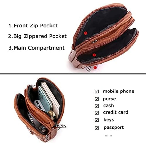 Kvinder Crossbody Telefon Taske, Lille Blød Læder Håndtasker Skuldertasker Damer Multifunktionel Pung Taske Mini Messenger Taske