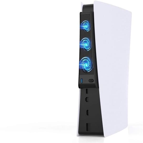 Kjølevifte kompatibel med PS5 DE/UHD - Ekstern USB 3.0 temperaturkjølevifte