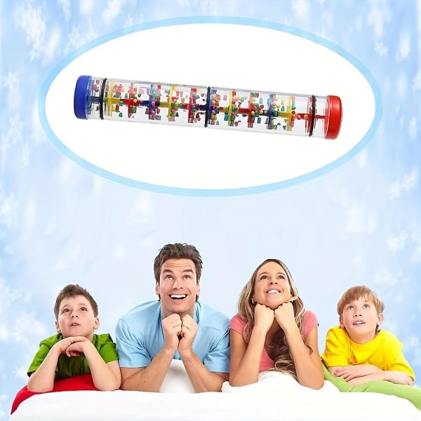 Rainbow Color Baby Rainmaker Toy, Sound Maker Attention Training Stick för 6 månader till 3 år, 30 cm