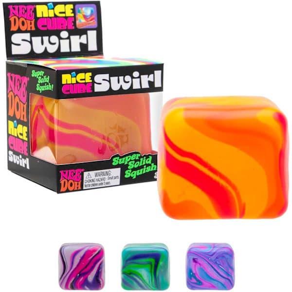 Needoh Nice Cube Stressipallo ja aistilelu - 2 kpl:n pakkaus