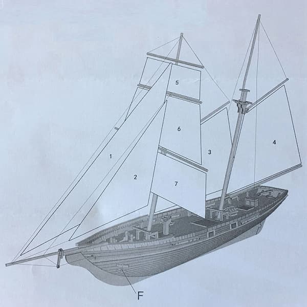 1:70 Ny Havn Træ Sejlbåd Model DIY Kit Skibsmontering D Farve onesize