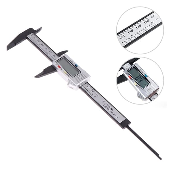 150 mm elektronisk digital bremsekaliper kulfiber skive Vernier Cali onesize