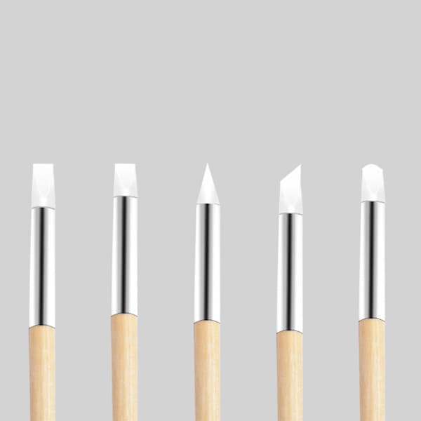 5 stk. dobbeltsidet dotting sæt kunst prægning keramisk modellering til blå onesize
