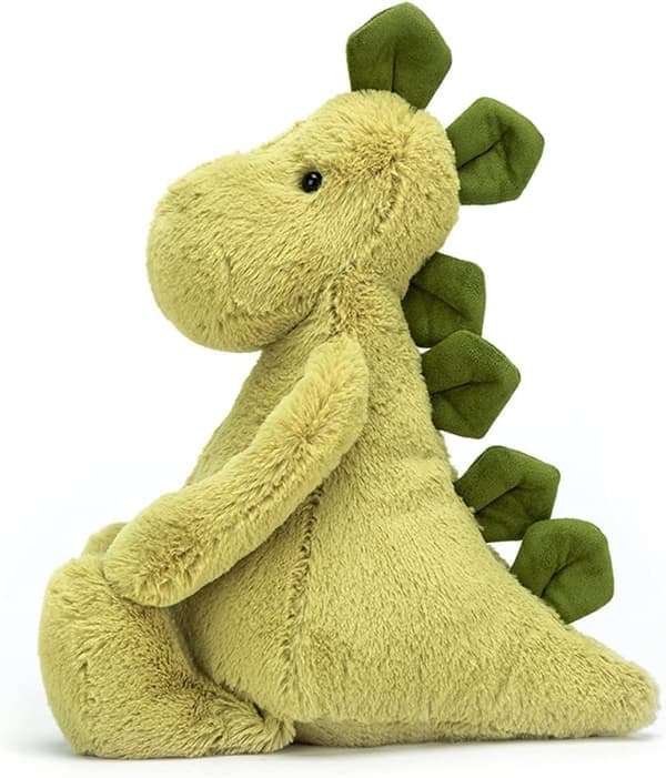 Jellycat Bashful Dino - Kosedyr, Medium 23 cm Dinosaur Plysjleketøy, Klassisk Gave til Barn Medium Medium 30cm