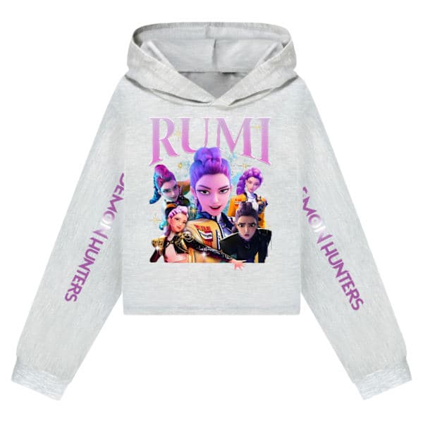 KPOP Demon Hunter Piger Cropped Sweatshirt & Shorts Sæt K-POP Set Royal Blue XX 120cm