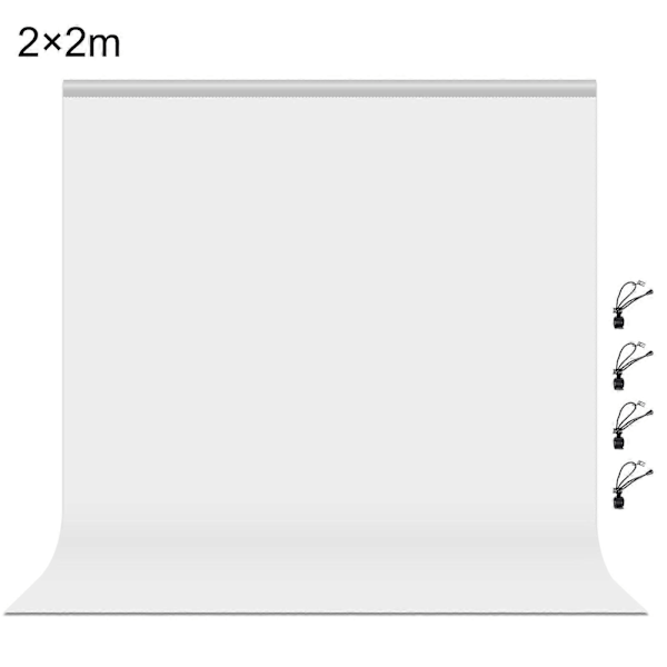 PULUZ 2m x 2m Valokuvaustausta Paksu Valokuvausstudiotausta Kangas White