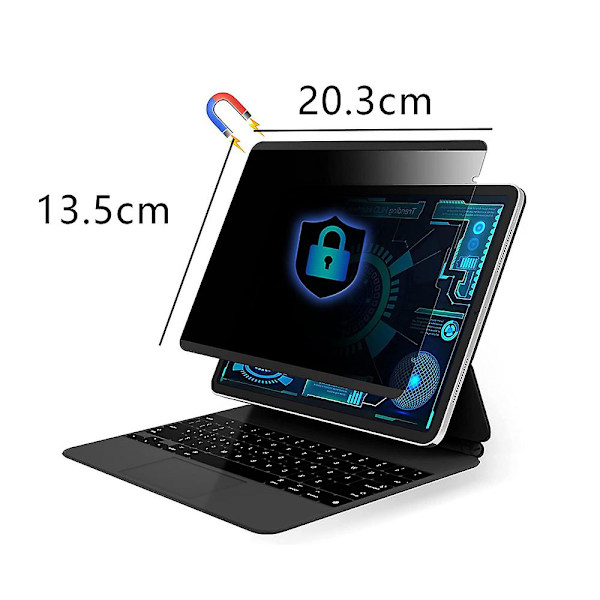 Magneettinen tietosuojakalvo Apple Ipadille, yhteensopiva Ipad Pro- ja Ipad Air -mallien kanssa, Ipad Mini 6