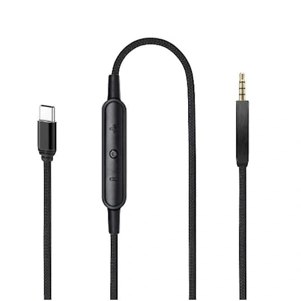 USB-C til 2,5 mm han-kabel til QC25/QC35/QC35II/QC45 hovedtelefoner med mikrofon