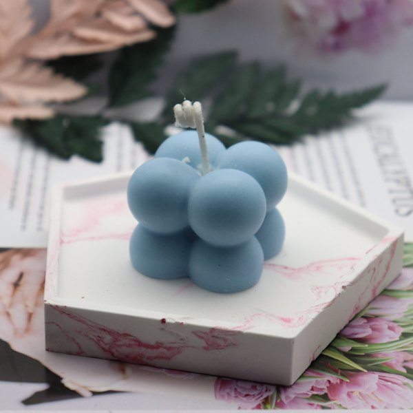 DIY silikonljusformar 3D Praktisk Sojabönsformad Aromaterapi Pla A