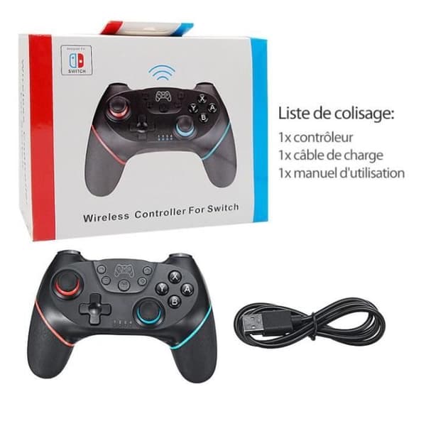 Spelkontroll - ECELEN - zhiyuController - Trådlös Bluetooth - Kompatibel med Nintendo Switch - Vibration