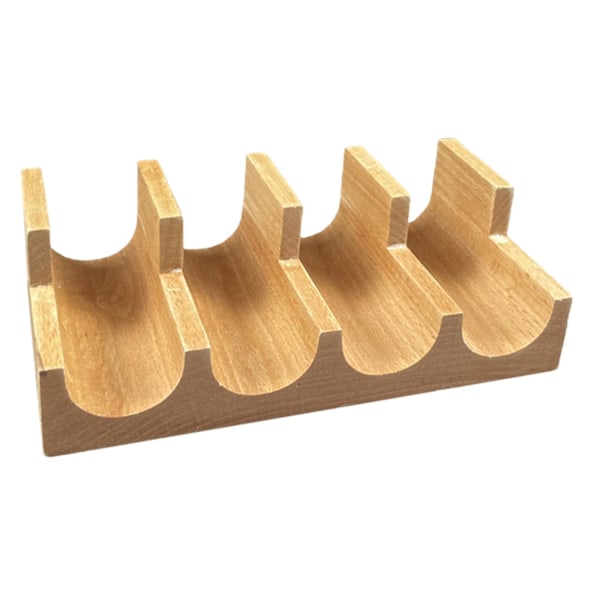 Trä Tacohållare, Sushi Serveringsfat, Sushi Tacoställ, Sushihållare Stativ, Trä Sushihållare för Semester Wood 4 Grid