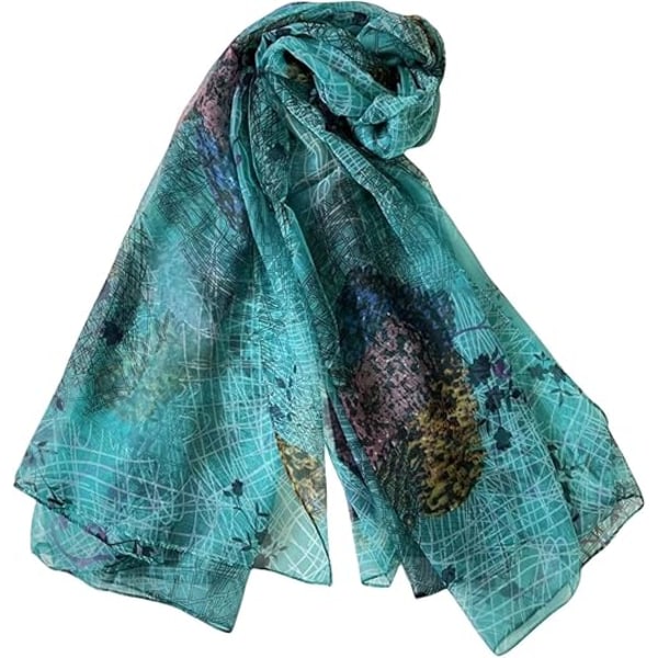 Sjal og omslag for kvinner Skjerf Chiffon Chic Dame Myk Skjerf Stor Lang Omslagssjal Skjerf Lett