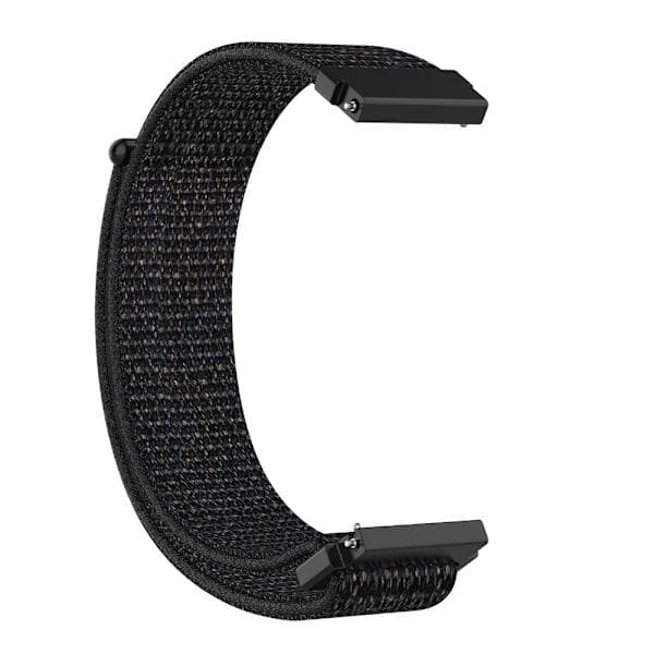 Nylonarmbånd med velcrolukning - Sort (20 mm) 10