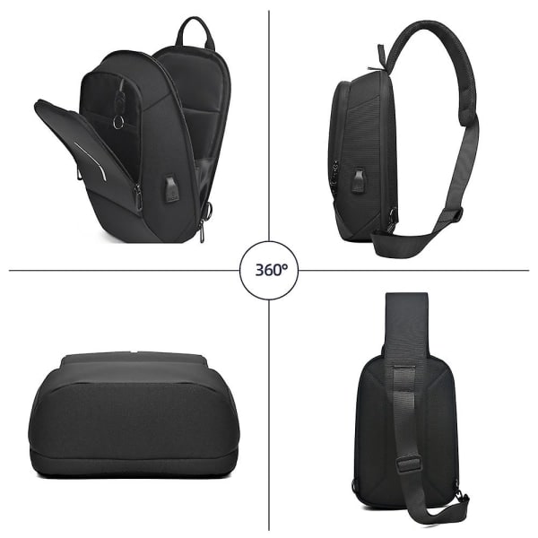 En axelväska crossbody väska: En axel ryggsäck casual crossbody bröstväska