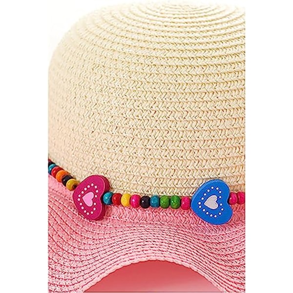 Toddler Barn Flicka Sommar halmhatt Bowknot Beach Solskydds hattar