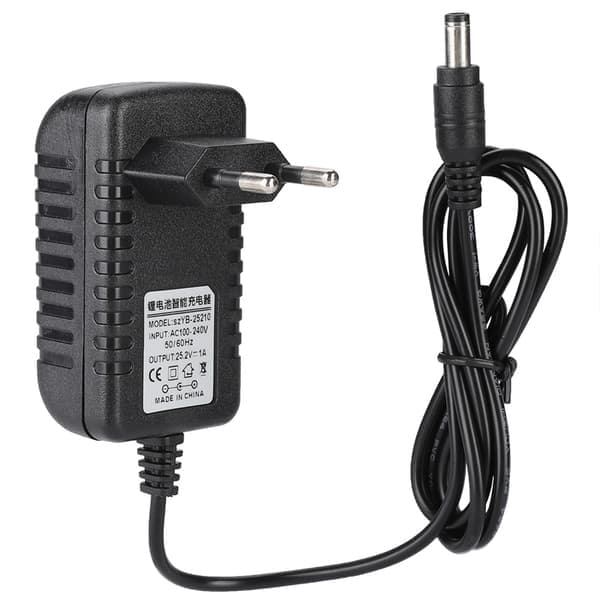 25,2V/1A Hurtigoplader Li-ion Oplader Adapter 100-240V Input Multilagsbeskyttelse