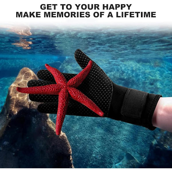 3mm märkäpuvun hanskat neopreeni lämmin ja liukumaton sopii miehille ja naisille snorklaukseen, uintiin, sukellukseen, vesiurheiluun M