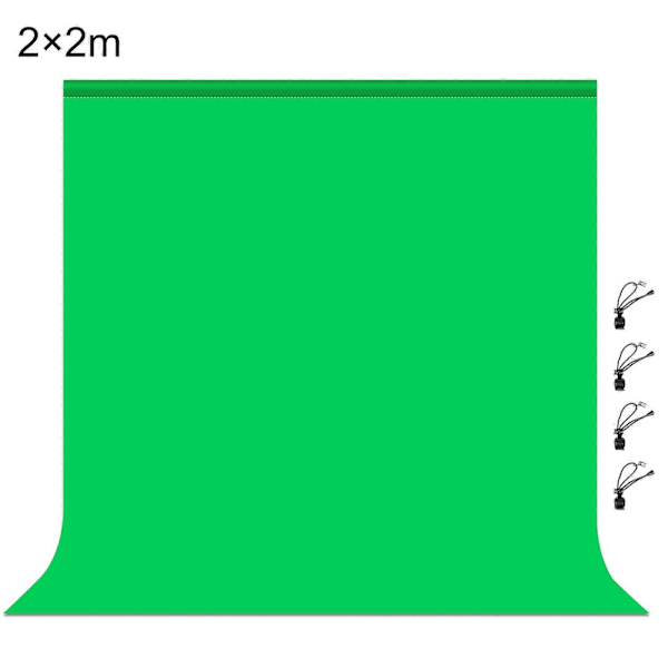 PULUZ 2m x 2m Fotobakgrund Tjocklek Fotostudio Bakgrund Tyg Kuliss Green